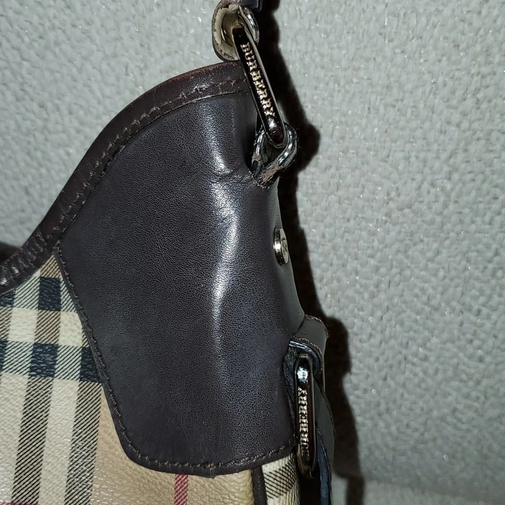 Burberry Large Haymarket Hobo Purse